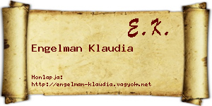 Engelman Klaudia névjegykártya